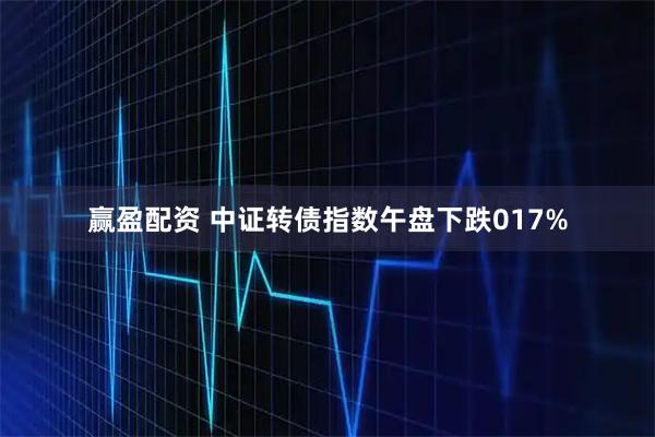 赢盈配资 中证转债指数午盘下跌017%