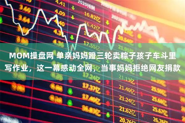 MOM操盘网 单亲妈妈蹬三轮卖粽子孩子车斗里写作业，这一幕感动全网，当事妈妈拒绝网友捐款